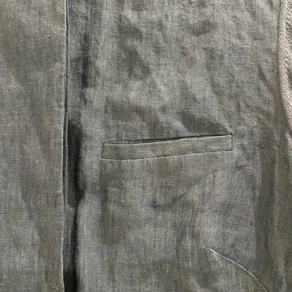 Tonet Carella Italy Grey Linen & Cotton Long Sleeve Minimalist Top M 6-8
